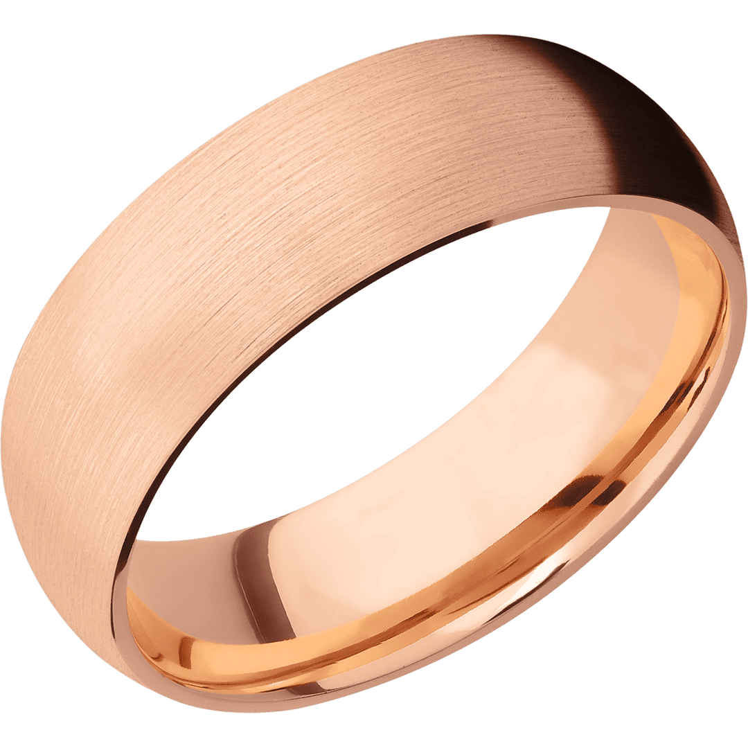 10K Rose Gold + Satin Finish