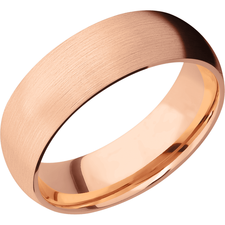 18K Rose Gold + Satin Finish