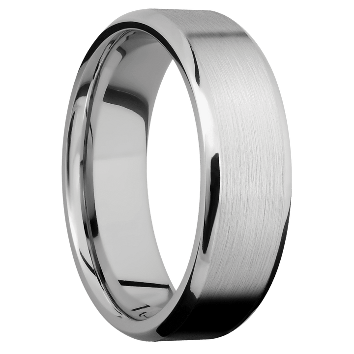 14K White Gold + Satin , Polish Finish