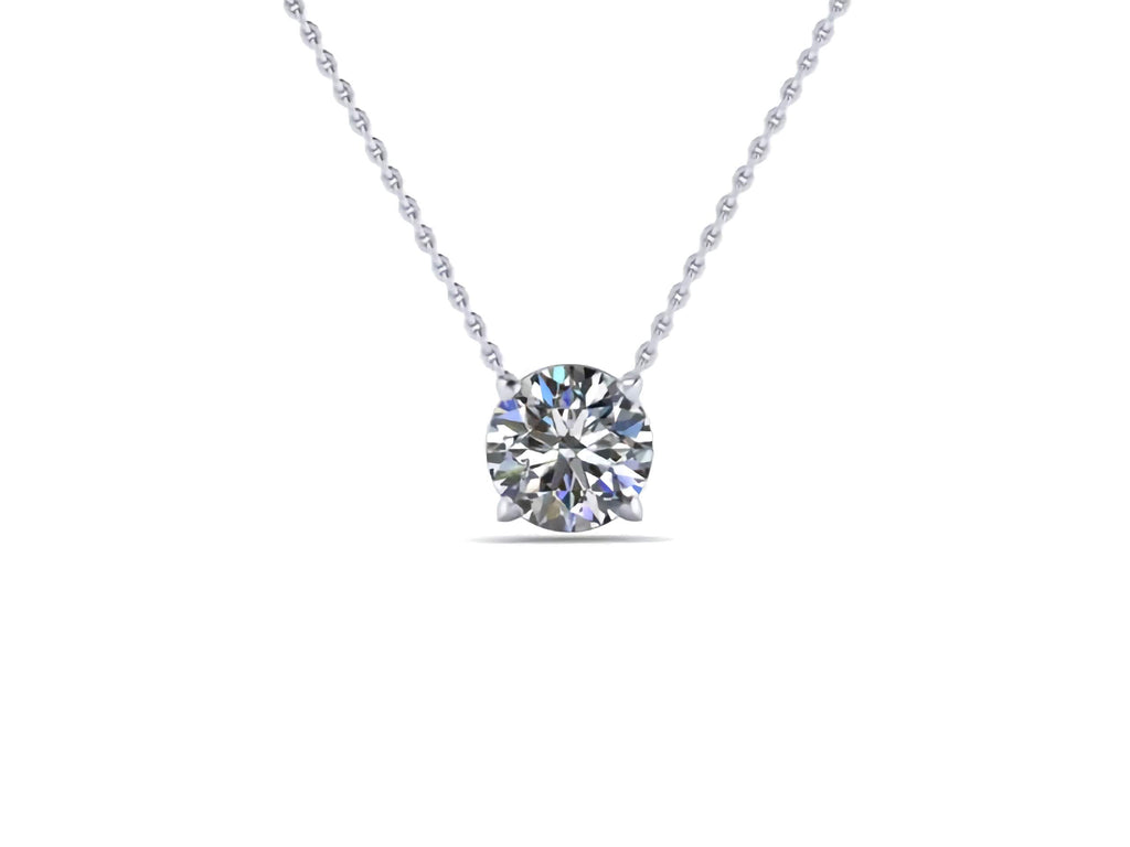 Radiance Solitaire Round Lab Diamond Necklace