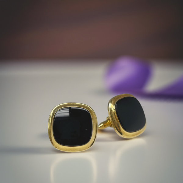 Vintage Black Onyx Cufflinks