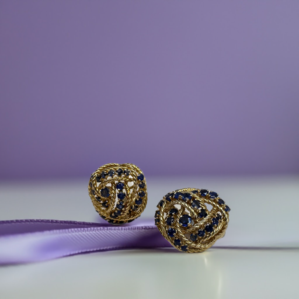 Vintage Tiffany Sapphire Earrings