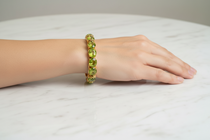 Vintage Peridot Bangle Bracelet