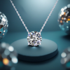 Radiance Solitaire Round Lab Diamond Necklace