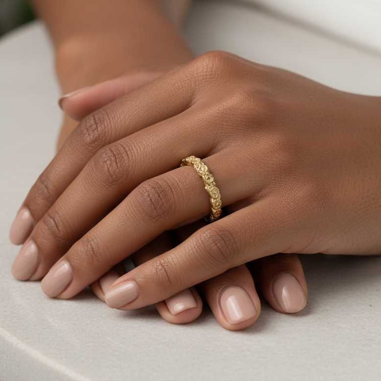 Blossom Floral Eternity Wedding Band