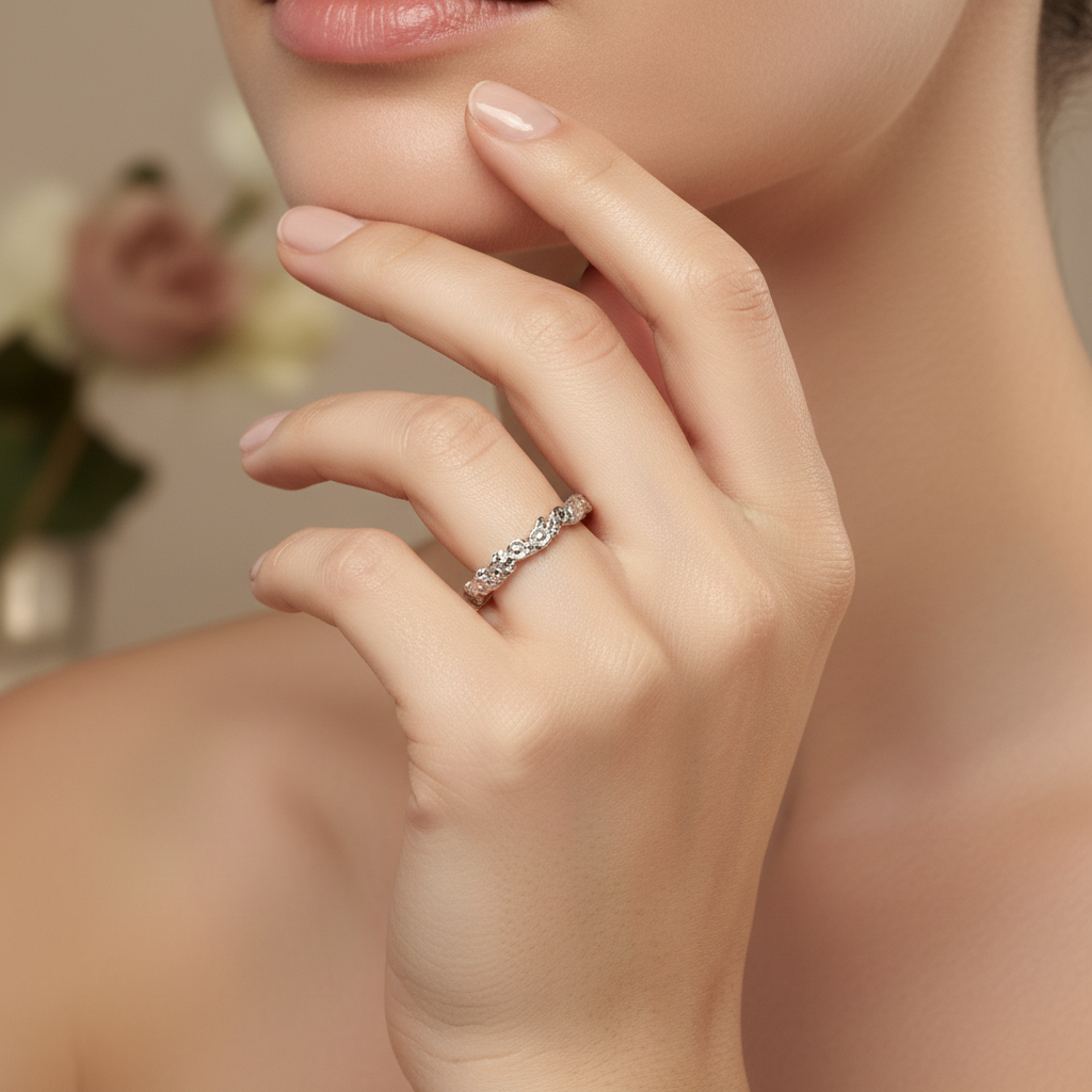 Blossom Floral Eternity Wedding Band