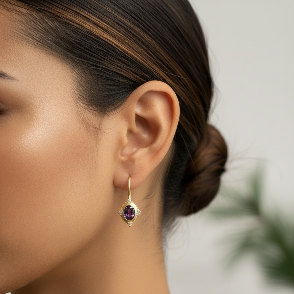 Jasmine with Natural Grape Sapphires