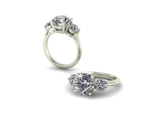 The Bostonian Three Stone Ring