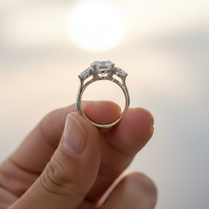 The Bostonian Three Stone Ring