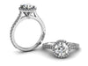 Bostonian Adrainne - Custom Engagement Ring - Pave Setting - Bostonian Jewelers Boston Jewelers