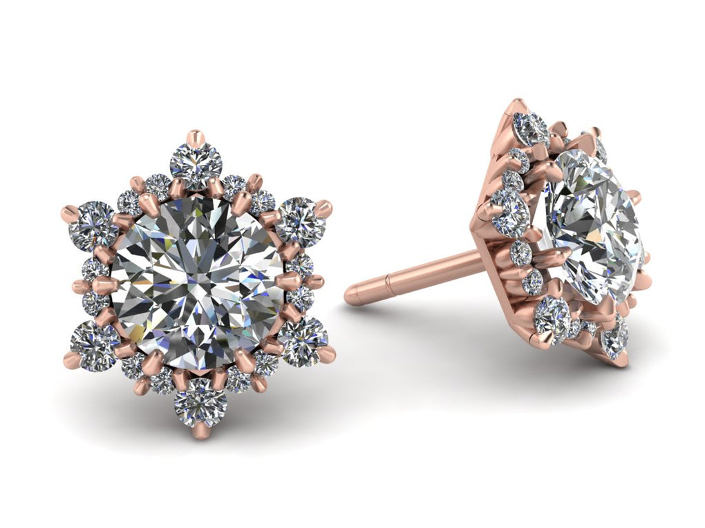 Crystal Honeycomb Earring main image 1
