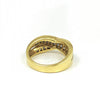 Hand Made Diamond Baguette Tiffany X Style Ring 18K Yellow Gold Boston Jewelers