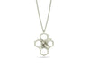 Bee Pendant Honeycomb Necklace Solid Sterling Silver