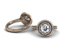 Double Halo Diamond Engagement Ring - Custom Design Boston - Boston Jewelers