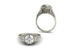 Vintage Style Engagement Ring Custom Design Boston Jewelers