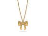 Mini Bow Pendant Yellow Gold Necklace - Custom Design - Bostonian Jewelers Boston Jewelers