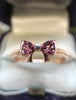 Custom Made Pink Tourmaline Bow Ring - Bow Tie Ring - Custom Made - Bostonian Jewelers Boston Jewelers