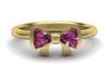 Custom Made Yellow Gold Pink Tourmaline Bow Ring - Bow Tie Ring - Custom Made - Bostonian Jewelers Boston Jewelers