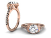 Bostonian Bow Diamond Setting - Rose Gold Custom Engagement Rings - Bostonian Jewelers Boston Jewelers