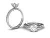 Bostonian Brighton - Classic Diamond Setting - Custom Engagement Rings - Boston Jeweler