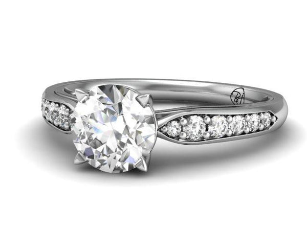 Chloe Classic Style Pave Engagement Ring - Bostonian Jewelers