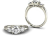 Bostonian Claremont Three Stone Ring - Custom Engagement - Bostonian Jewelers