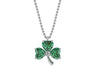 Three Leaf Clover Gemstone Necklace - Custom Design - Bostonian Jewelers