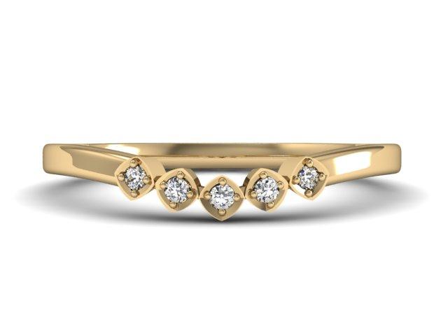 Contentment - Nesting Ring - Curved Dainty Diamond Band - Boston ...