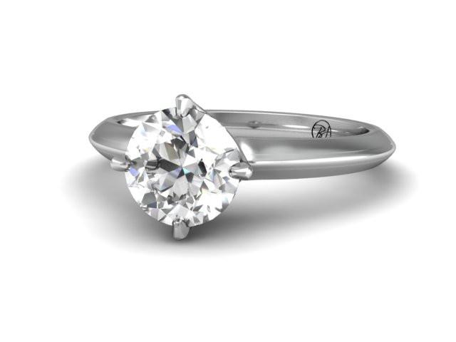 Classic Solitaire Four Prong Engagement Ring - Bostonian Jewelers