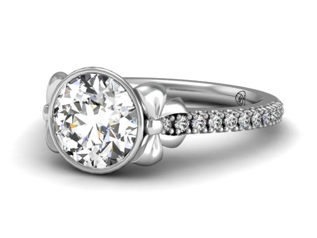 Bostonian Bow Diamond Setting - Custom Engagement Rings - Bostonian Jewelers Boston Jewelers