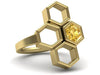 Honeycomb Custom Inspired Ring with citrine