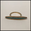 Antique Edwardian Turquoise and Seed Pearl Ring