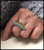 Antique Edwardian Turquoise and Seed Pearl Ring