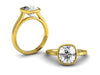 Custom Bezel Solitaire Engagement Ring Boston's Best Jeweler