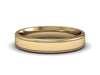 14k Yellow Gold | Comfort Fit | 4 mm | Satin Center, Polished Rims