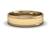14k Yellow Gold | Comfort Fit | 6 mm | Satin Center, Polished Rims