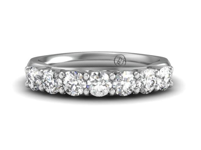 Shared Prong Diamond Ring Custom Diamond Band Boston Jewelers