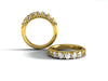 Shared Prong Diamond Ring Custom Diamond Band Boston Jewelers