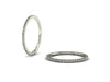 Slim French Pave Wedding Ring - Delicate Thin Band - Bostonian Jewelers