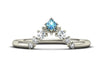 Unique Delicate Stacking Band-Princess Cut Aquamarine And Round Diamond-Unique Boston Jewelers