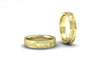 Vines Collection Band with Diamonds - Yellow Gold