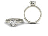 Unique Taper Crown Solitaire Engagement Ring - Custom Design Boston Jeweler