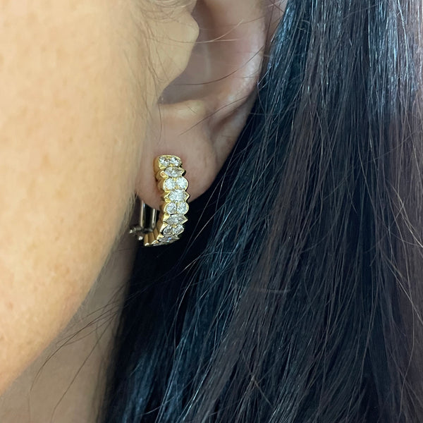 Alternating Fancy Diamond Earrings