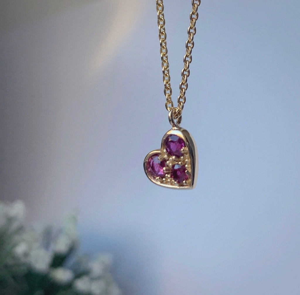 Heartbeat -Rubies in Yellow Gold