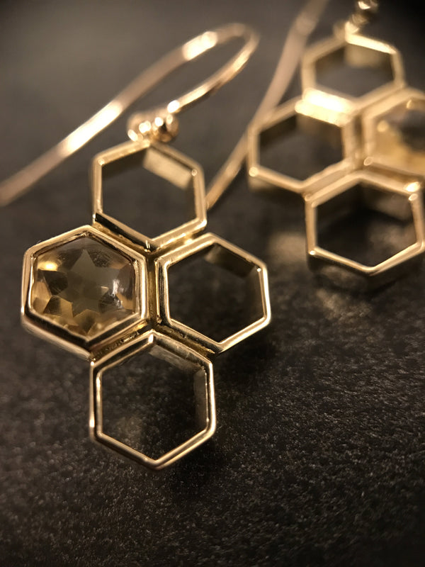 Honeycomb Drop Earrings